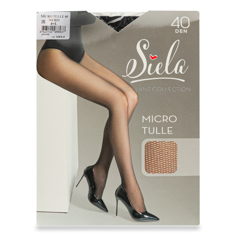 Колготи жіночі Мікро Тюль неро 40ден р.4 Сіела