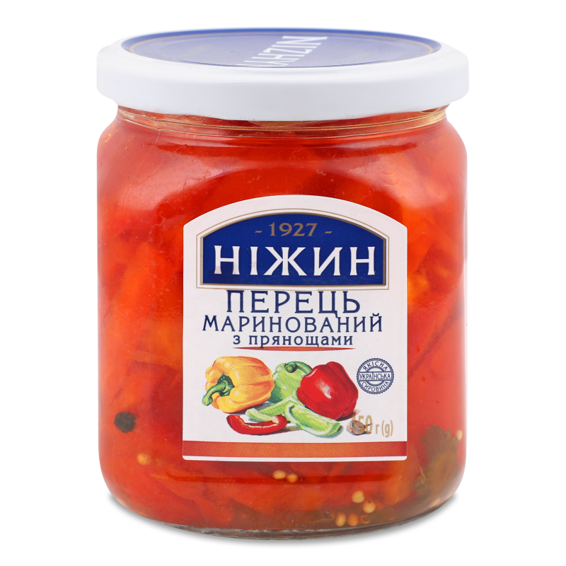 Перець різаний маринований з прянощами 450г твіст/б Ніжин