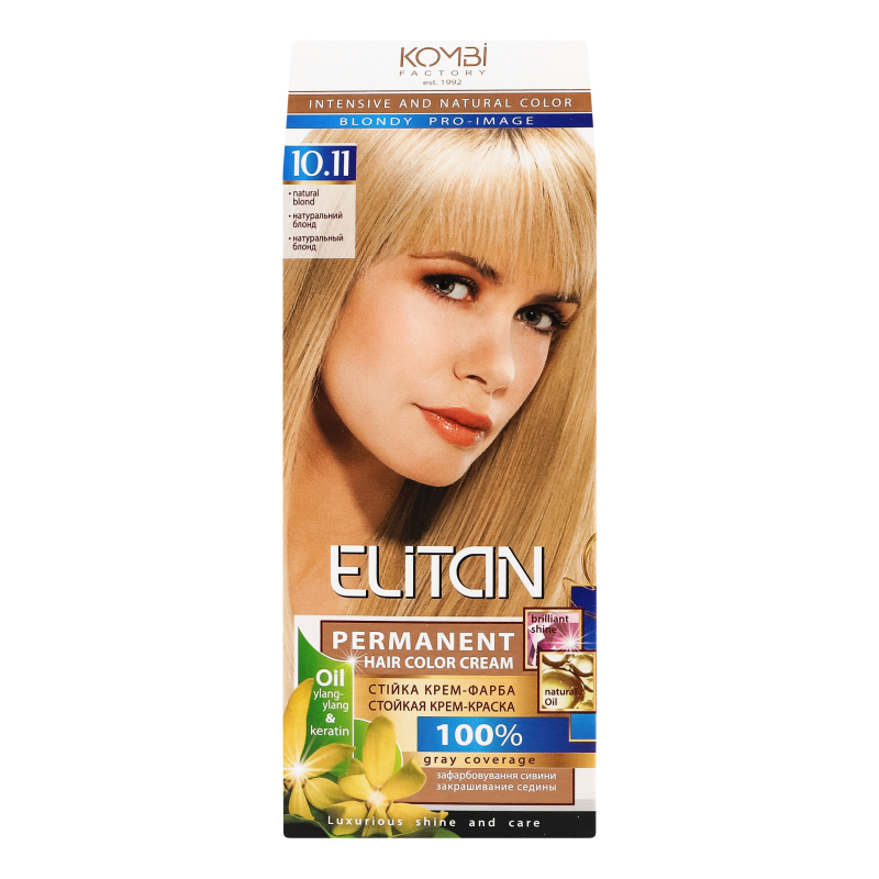 Крем-краска для волос стойкая №10.11 Elitan 1шт Elitan(14820000113752 ...