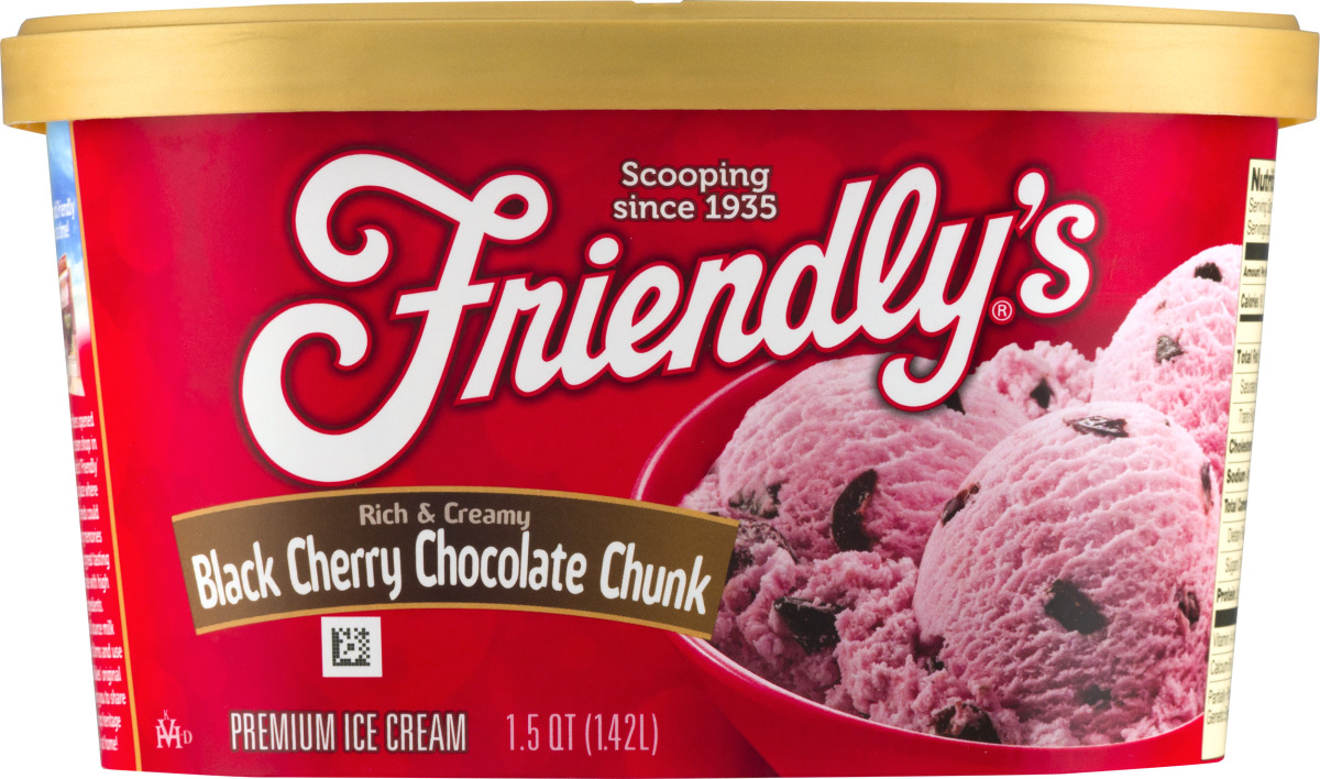 Friendly's Premium Ice Cream Black Cherry Chocolate Chunk
