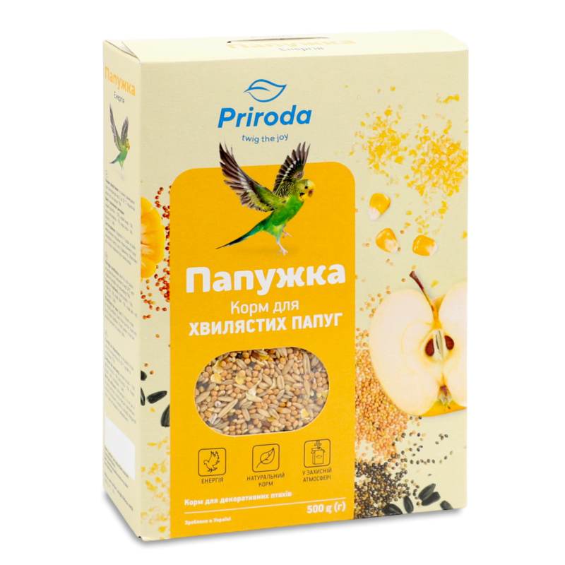 Корм д/папуг Папужка Енергія 500г Природа