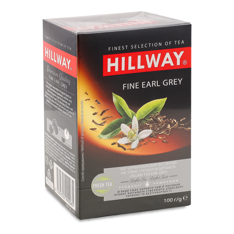 Чай Fine Earl Grey чорний байховий листовий 100г Hillway