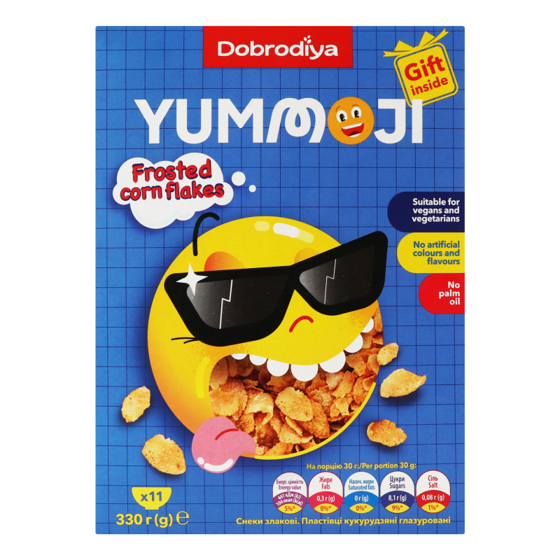 Пластівці кукурудзяні глазуровані Yummoji к/у