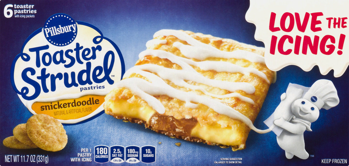 Pillsbury Toaster Strudel Pastries Snickerdoodle 6 CT Pillsbury