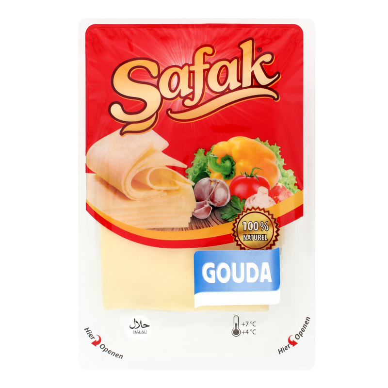 Сир 48% нарізний Gouda Safak лоток