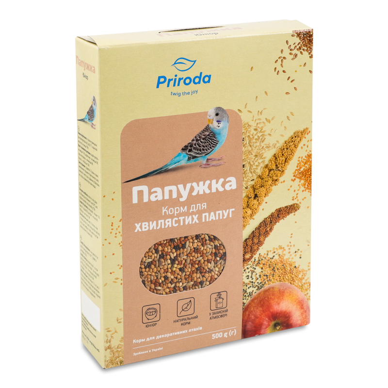 Корм д/папуг Папужка Юніор 500г Природа