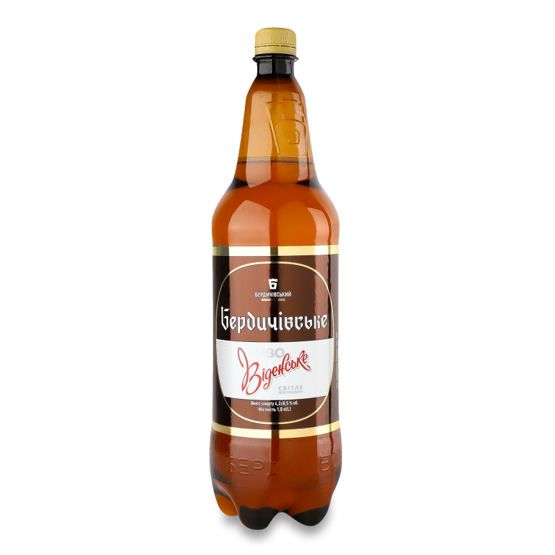 Пиво Віденське світле 4,2% 1л пет Бердичівське