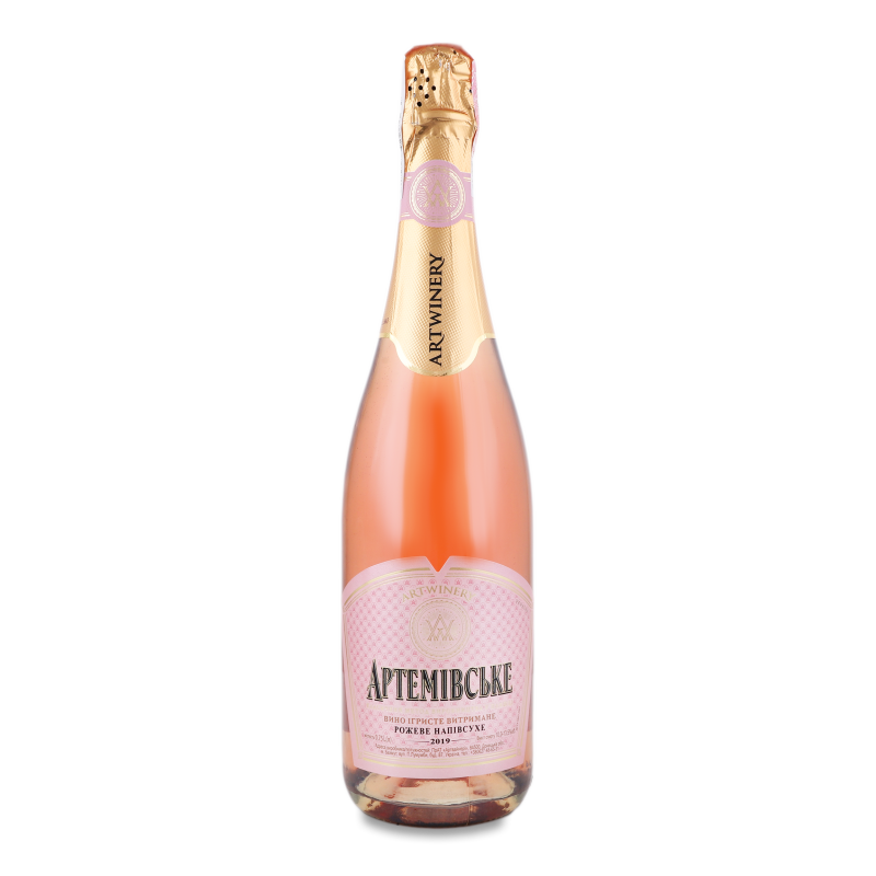 Вино ігристе рожеве н/сухе 10,5-13,5% 0,75л АЗШВ