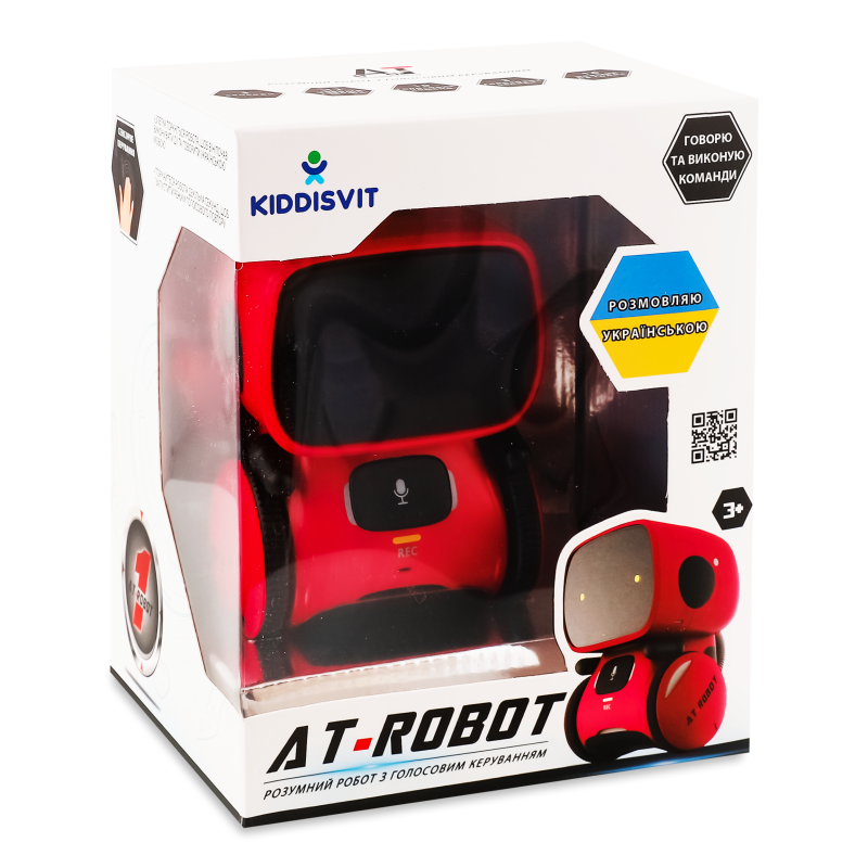 Іграшка Робот червоний з голосовим керуванням інтерактивний АТ-робот