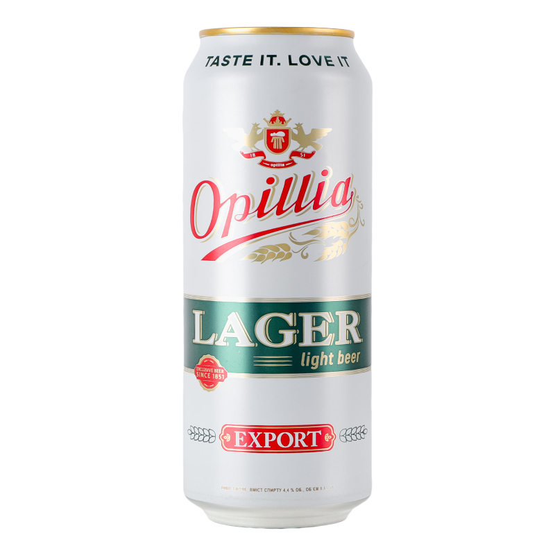 Пиво LAGER OPILLIA EXPORT Ж/Б 0,5л
