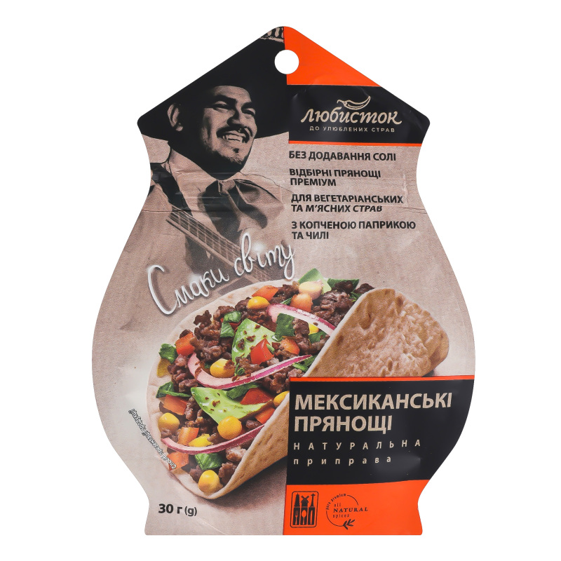 Приправа Мексиканские специи Вкусы мира Любисток д/п 30г Любисток ...