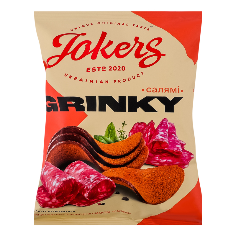 Гренки ржано-пшеничные Салями Jokers м/у 80г Jokers(4820242440060