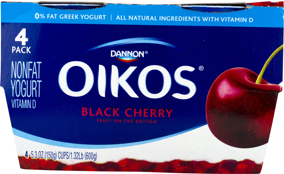 Dannon Oikos Nonfat Yogurt Black Cherry - 4 PK Dannon(36632018304 ...