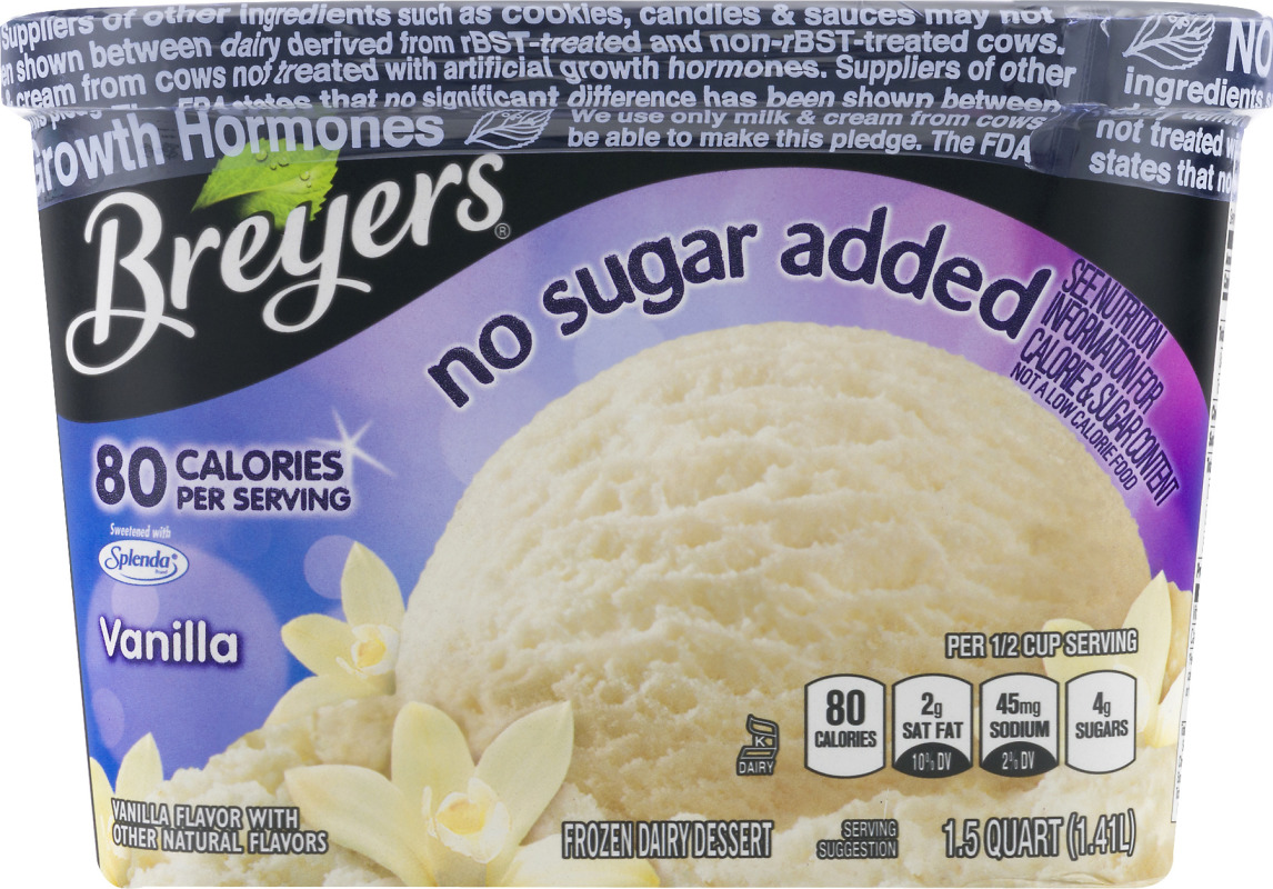 Breyers Vanilla No Sugar Added Frozen Dairy Dessert Breyers(77567281906