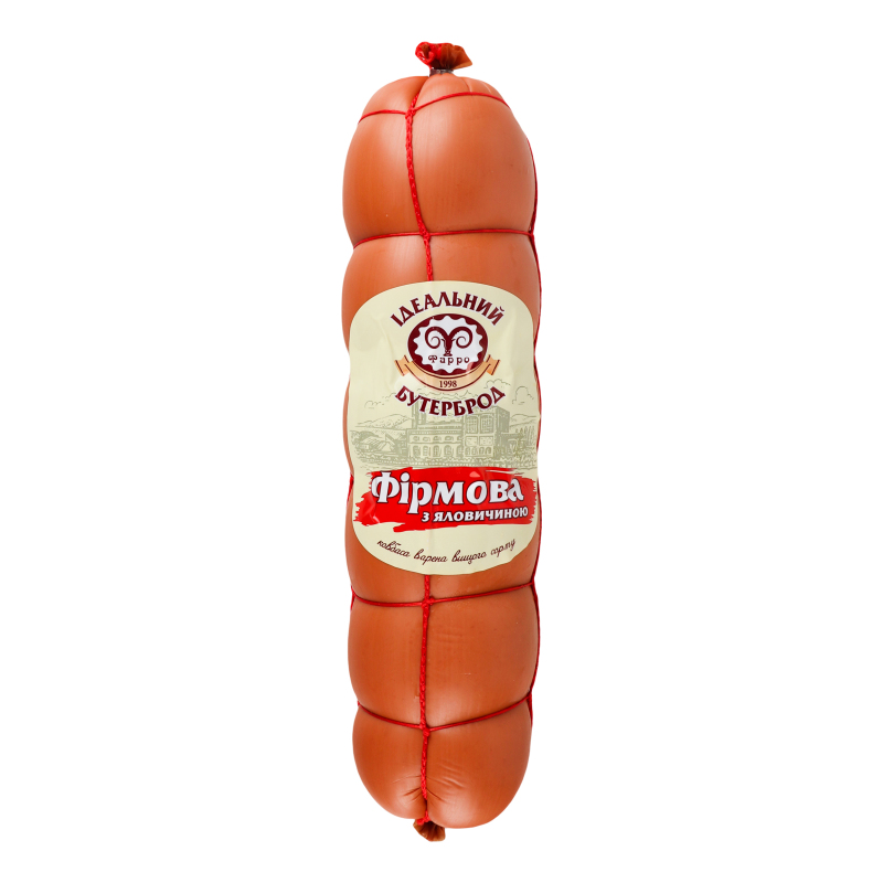 Колбаса вареная с говядиной Фирменная Фарро кг Фарро: купить в интернет ...