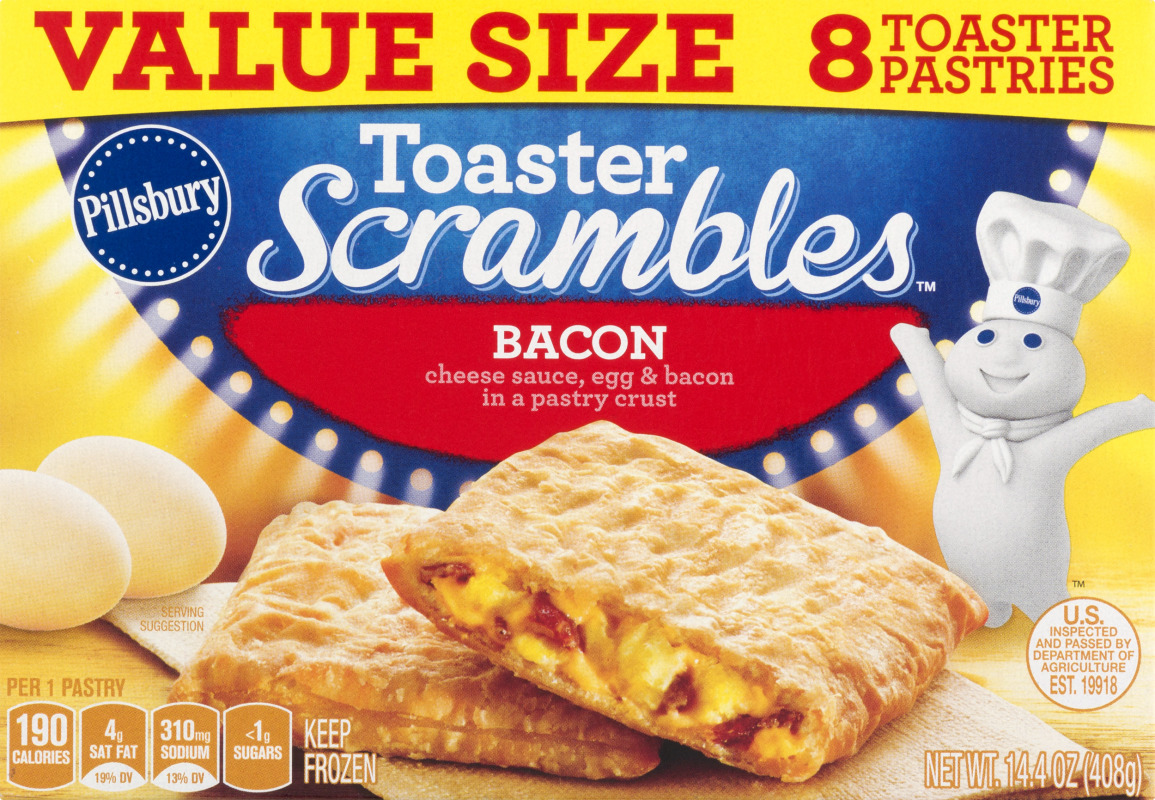 Pillsbury Toaster Scrambles Toaster Pastries Bacon 8 CT Pillsbury