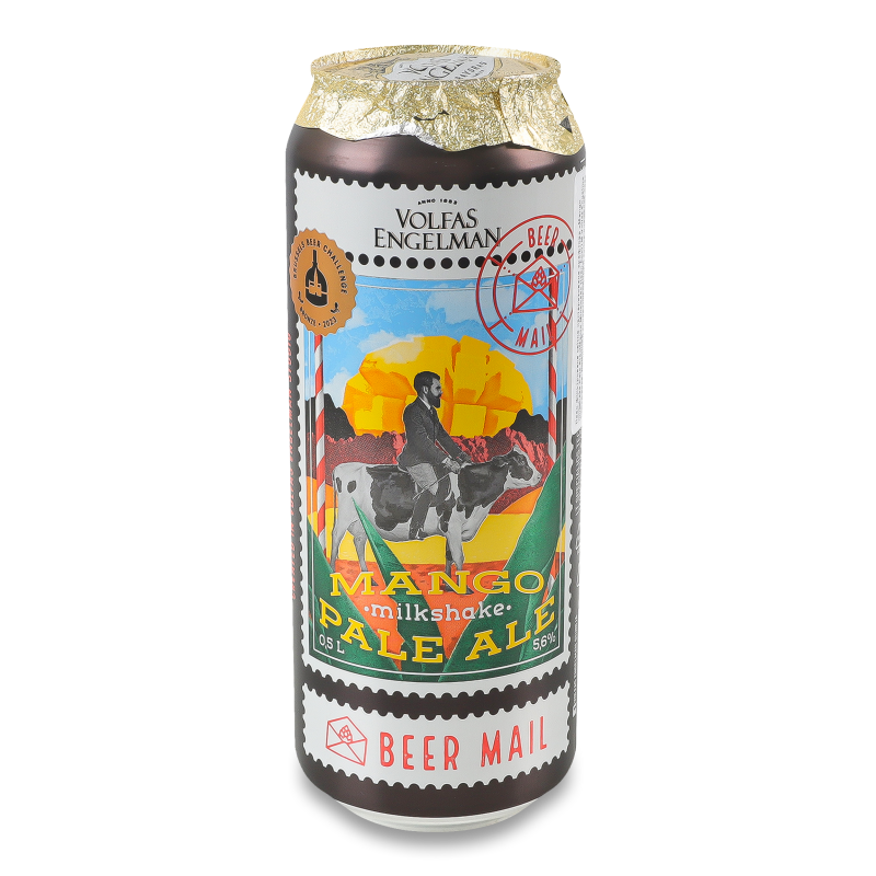 Пиво крафтове Манго Мілкшейк світле 5,6% 0,5л ж/б Вольфас Енгельман