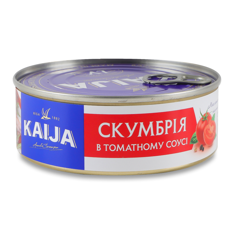 Скумбрія в томатному соусі 240г ж/б з ключем Кайа
