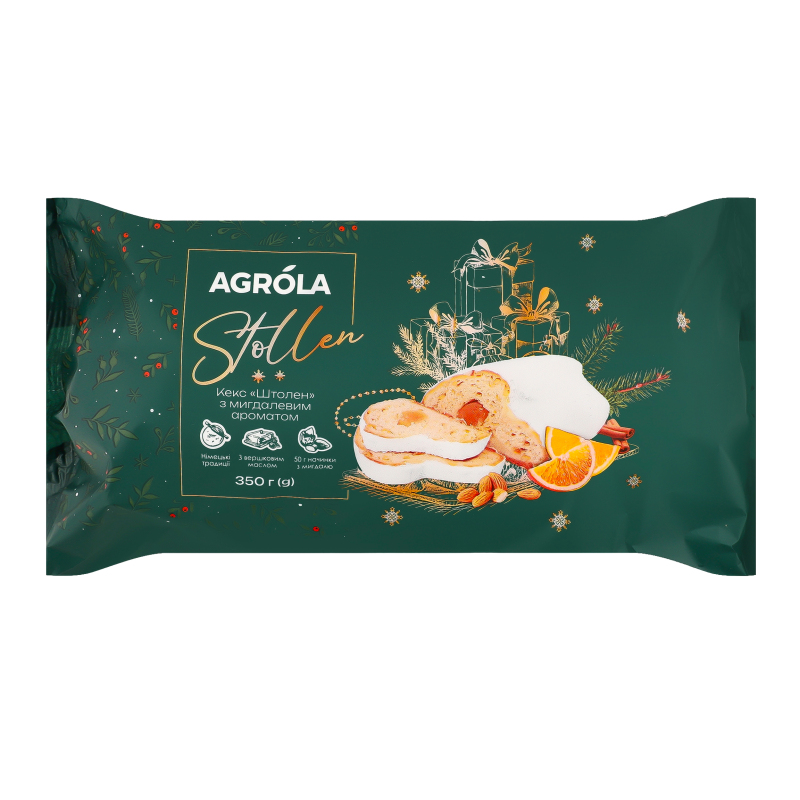 Кекс з мигдалевим ароматом Штолен Agrola м/у