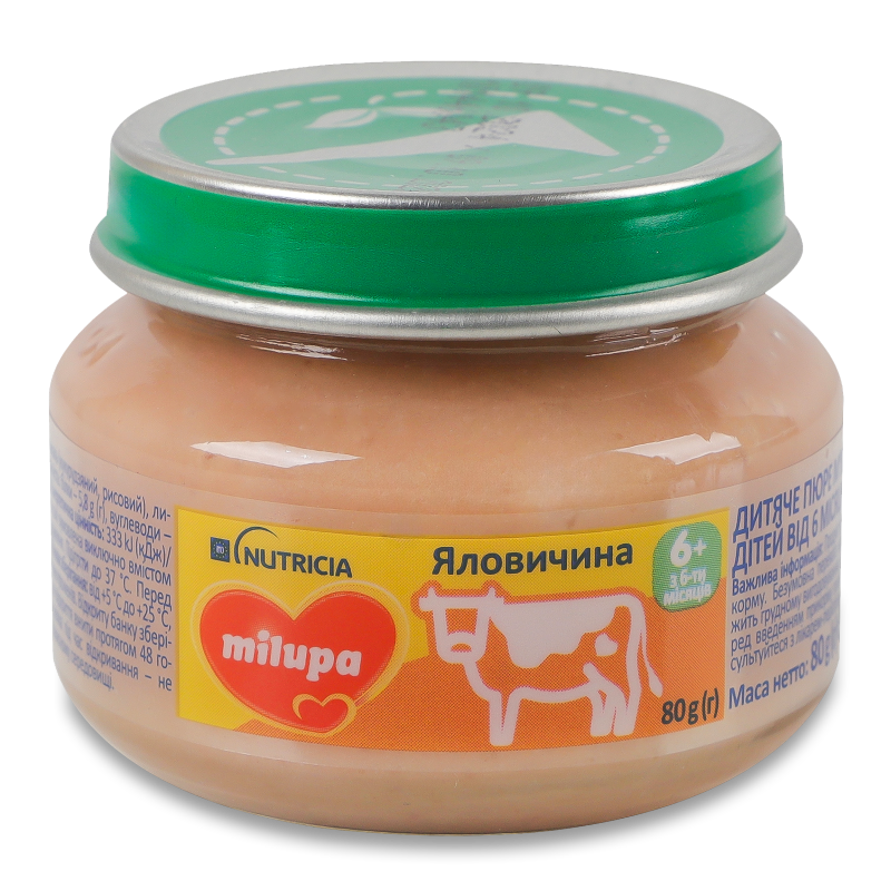Пюре дитяче Яловичина від 6місяців 80г твіст/б Milupa