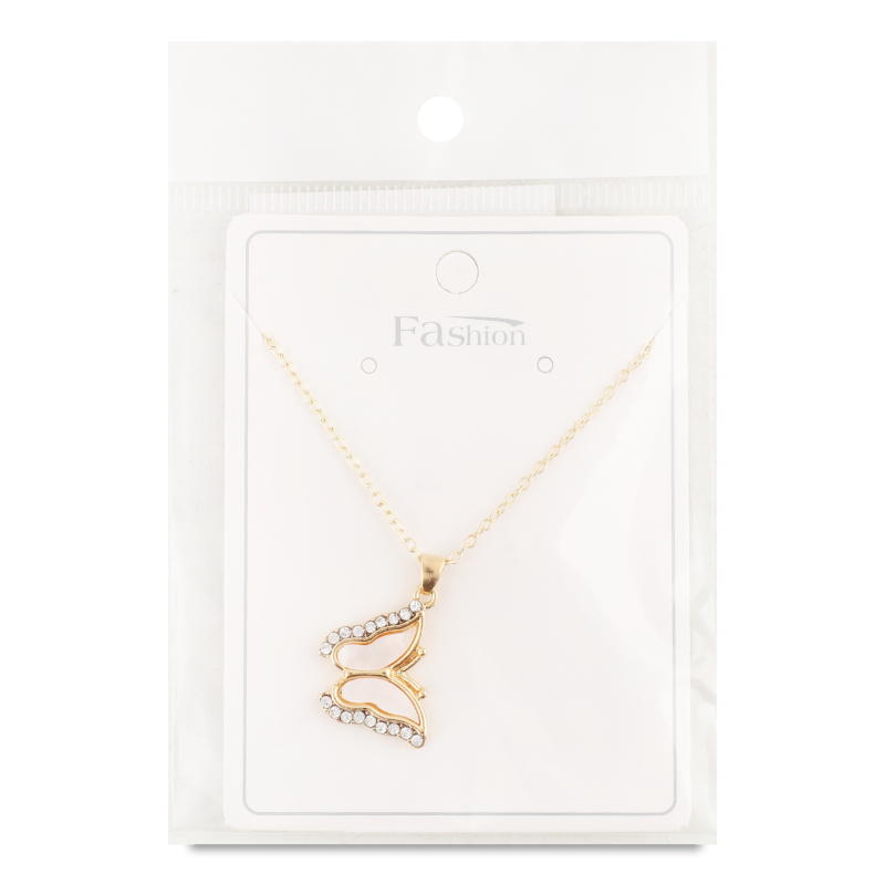 Ланцюжок жовтий метал з підвіскою 40см FHF1541