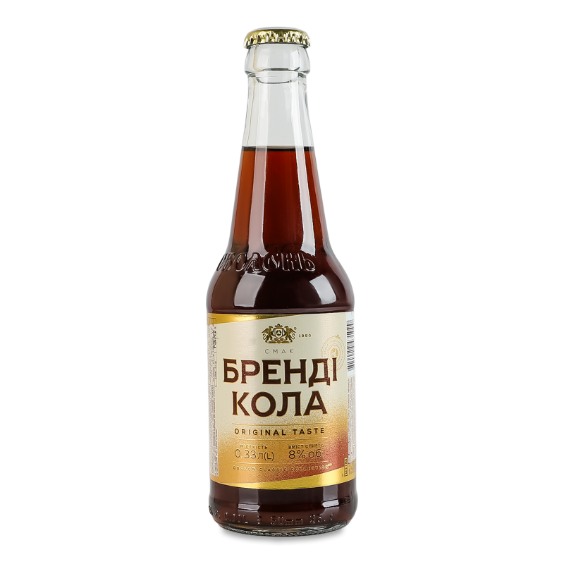 Напій слабоалкогольний Бренді-кола 8% 0,33л скло Оболонь