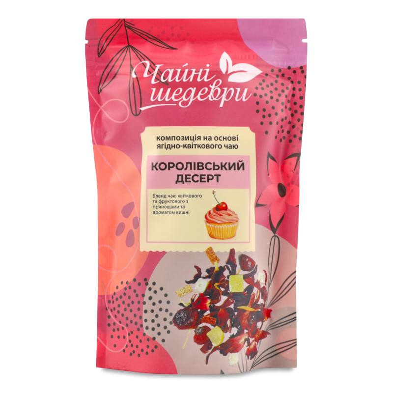 Чай Королівський десерт квітковий та фруктовий 60г Чайні шедеври