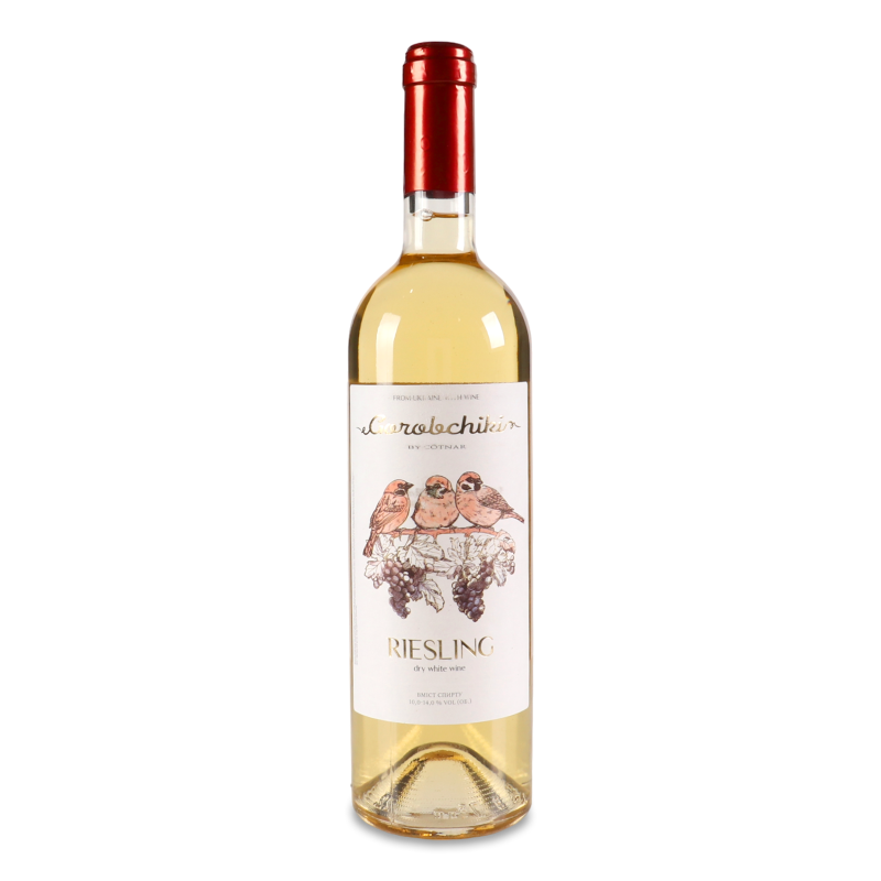 Вино Горобчики Рислінг біле сухе 10-14% 0,75л Котнар