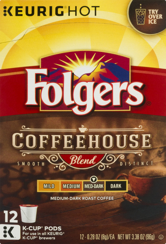 Folgers KCup Pods MediumDark Roast Ground Coffee Coffeehouse Blend