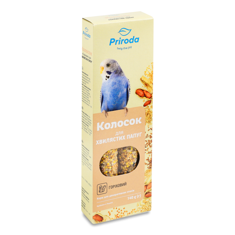 Корм д/папуг Колосок горіховий 140г Природа