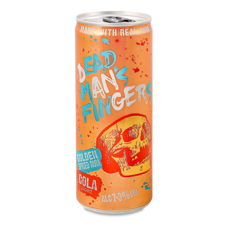 Напій слабоалкогольний на основі рому Spiced Rum&Cola 7,3%, 0,25л ж/б Dead Man.s Fingers