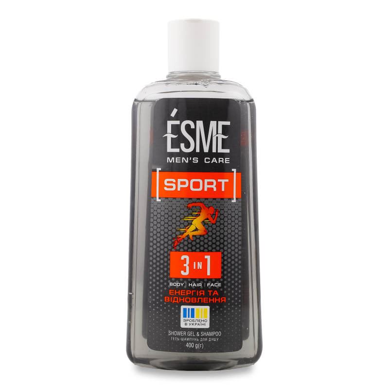 Гель-шампунь д/душу Sport Енергія та відновлення д/чоловіків 400г Esme