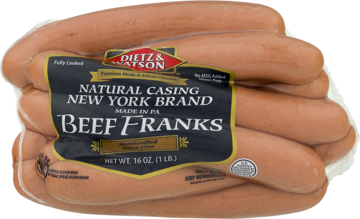Dietz & Watson Natural Casing New York Brand Beef Franks Dietz