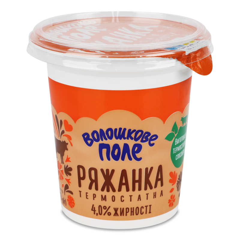 Ряжанка термостатна 4% 300г стакан Волошкове поле