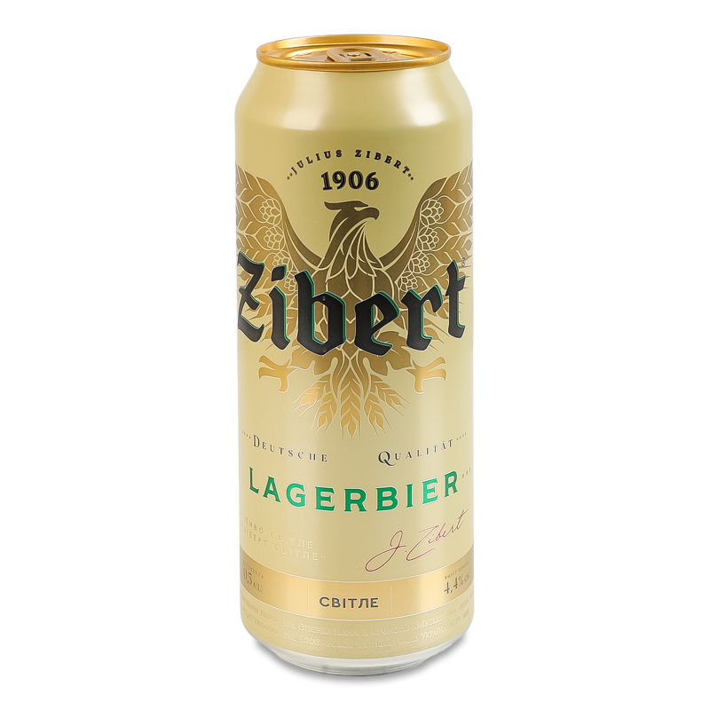 Пиво світле 4,4% 0,5л ж/б Zibert