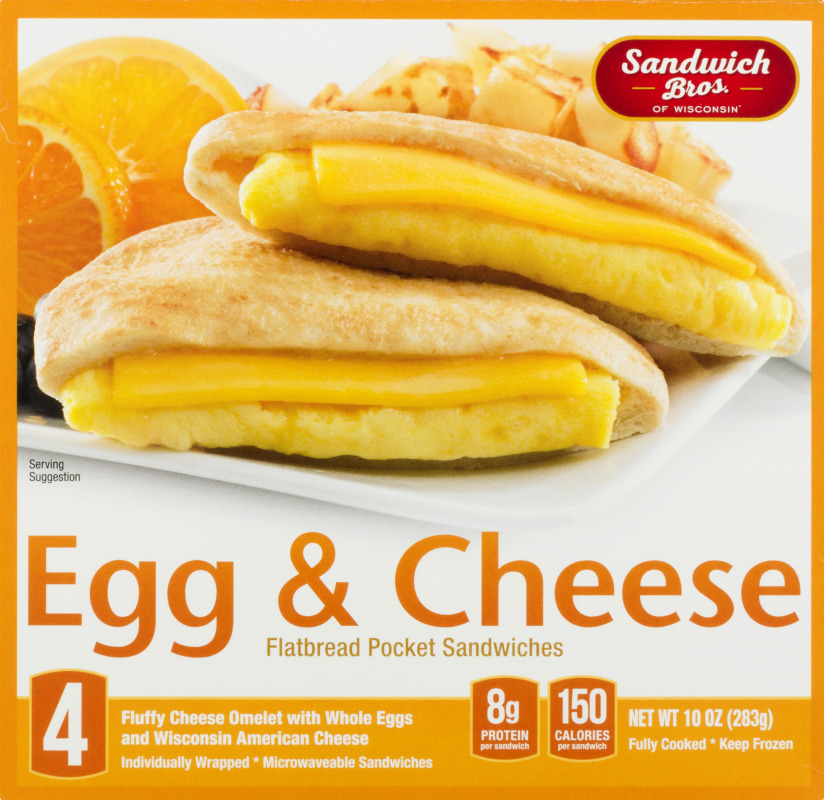 Sandwich Bros. of Wisconsin Flatbread Pocket Sandwiches Egg & Cheese