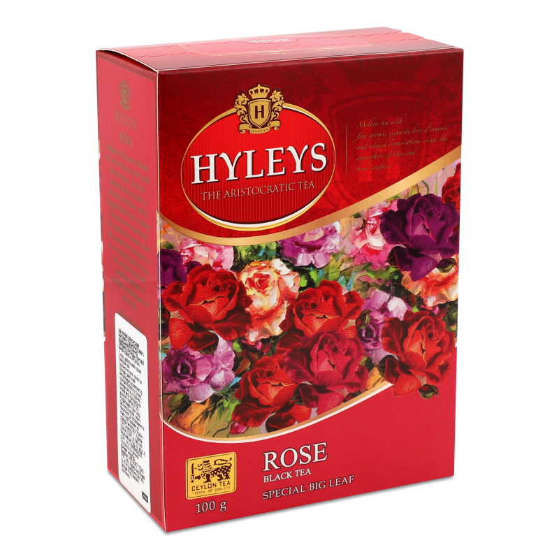 Чай чорний з ароматом троянди суцільнолистовий 100г Hyleys