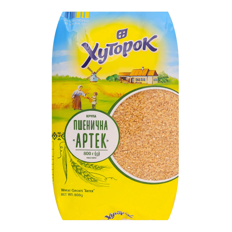 Крупа пшеничная Артек Хуторок м/у 800г Хуторок(4820211660116): купить в ...