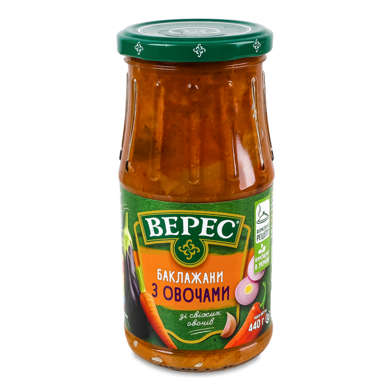 Баклажани смажені з овочами 400г твіст/б Верес