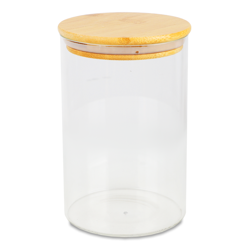 Банка д/зберігання 800мл скло бамбукова кришка KYYW069