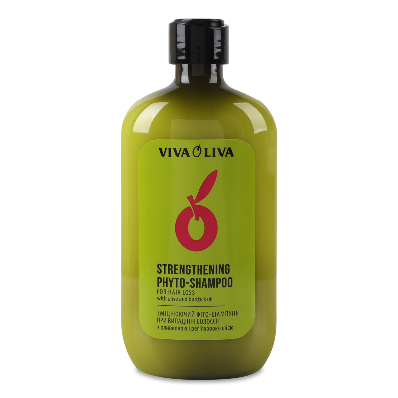 Фіто-шампунь Зміцнюючий при випадінні волосся з оливковою та реп”яховою олією 400мл Віва Олива