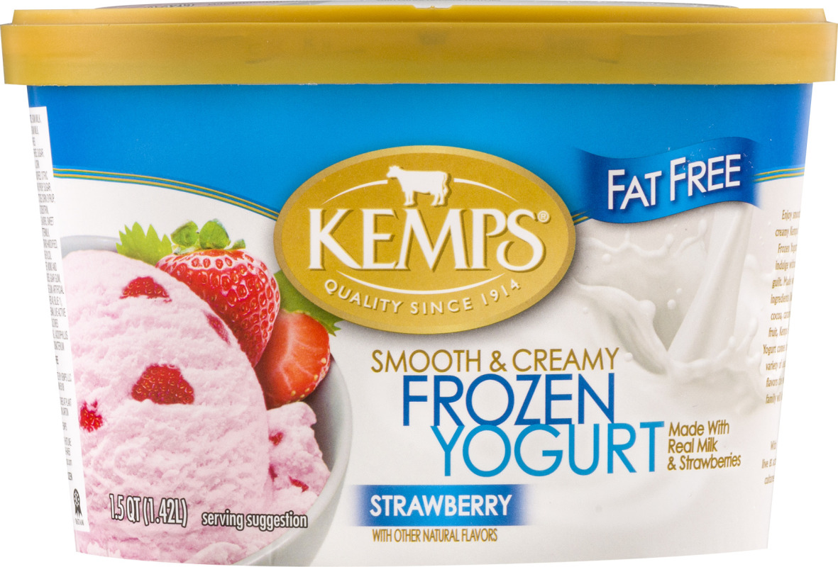 Kemps Smooth & Creamy Frozen Yogurt Strawberry Fat Free Kemps