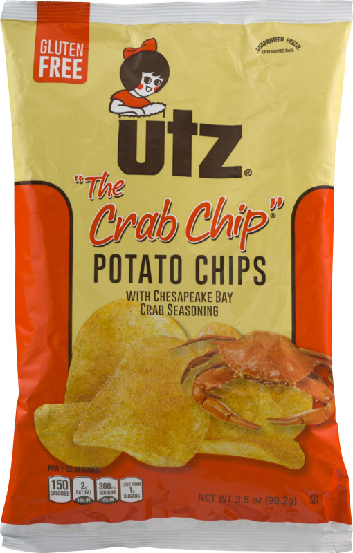Utz "The Crab Chip" Potato Chips with Chesapeake Bay Crab Seasoning Utz