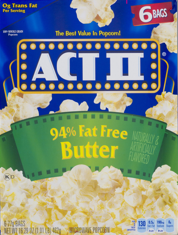 ACT II Microwave Popcorn 94 Fat Free Butter 6 CT Act II(76150232028) customers reviews
