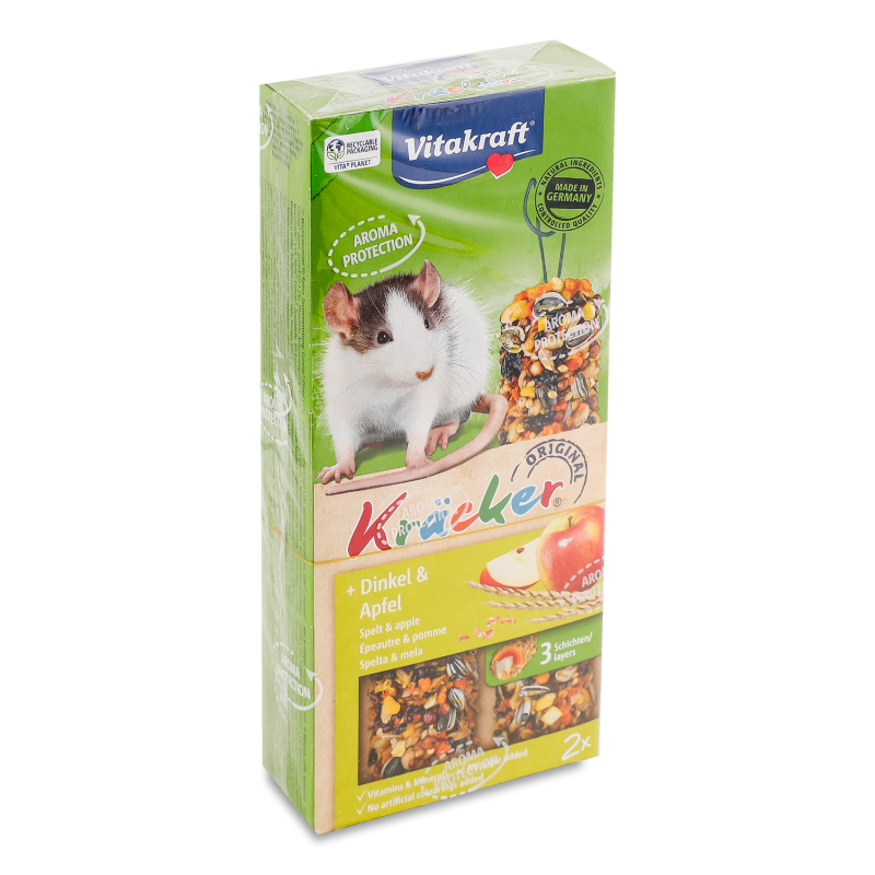 Ласощі д/пацючків Крекер з зерном та фрукти 2шт Вітакрафт