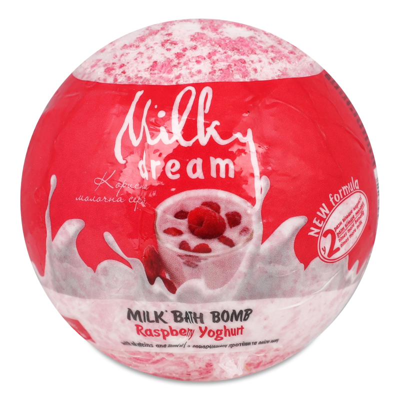 Бомба д/ванн Малиновий йогурт 100г Мілкі дрім