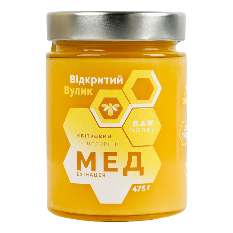 Мед натуральний квітковий Ехінацея Відкритий Вулик с/б