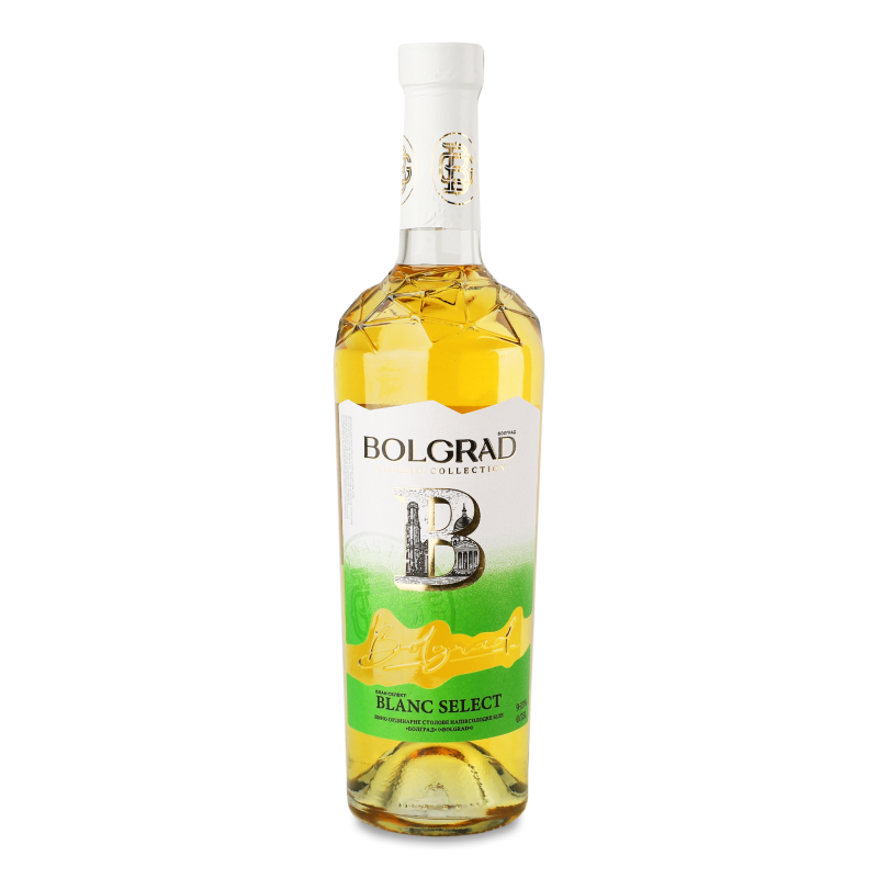 Вино Blanc Select біле н/солодке 9-13% 0,75л Bolgrad