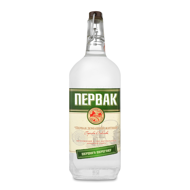 Горілка Первак Домашній житній першого перегону 40% 1л Pervak