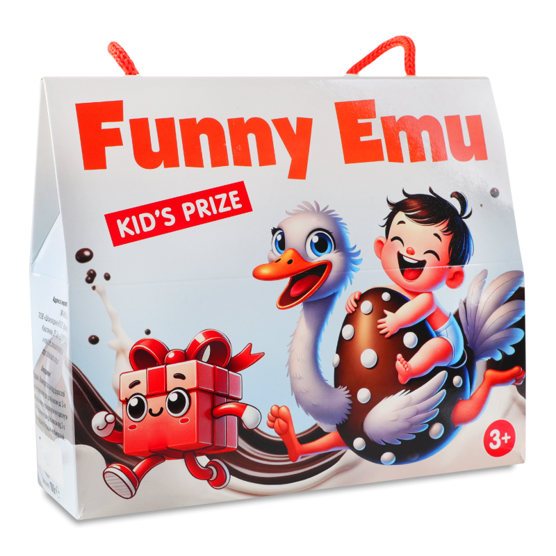 Набір Funny Emu Цукерки 100г+Іграшка Kid’s prize